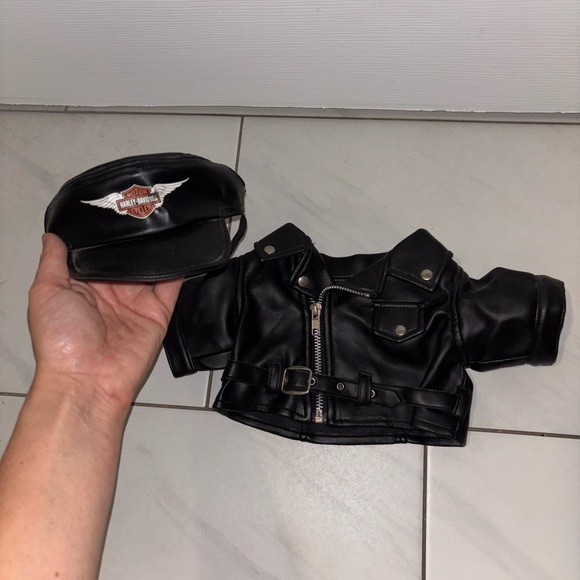Build-A-Bear Other - Build-A-Bear Black Harley Davidson Jacket and Cap Set